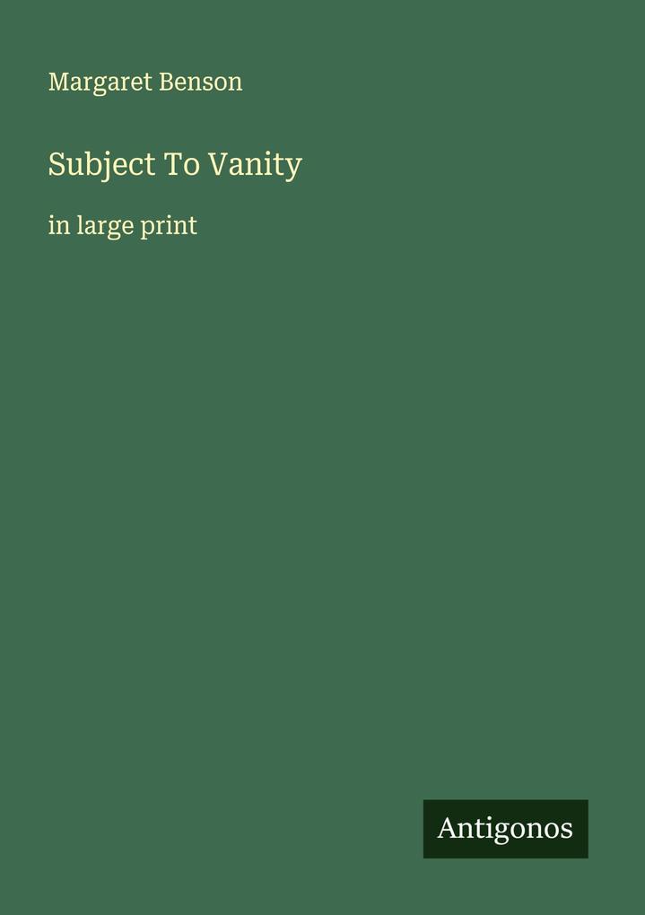 Subject To Vanity