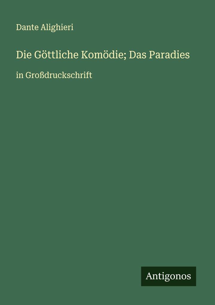 Die Göttliche Komödie; Das Paradies