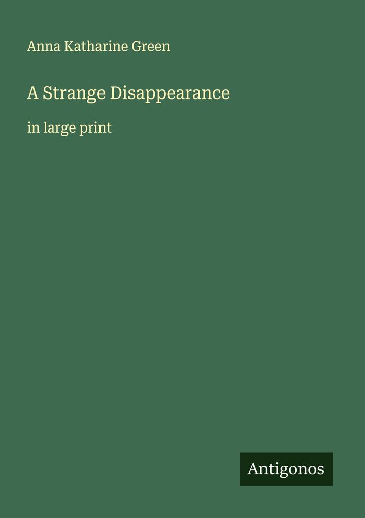 A Strange Disappearance