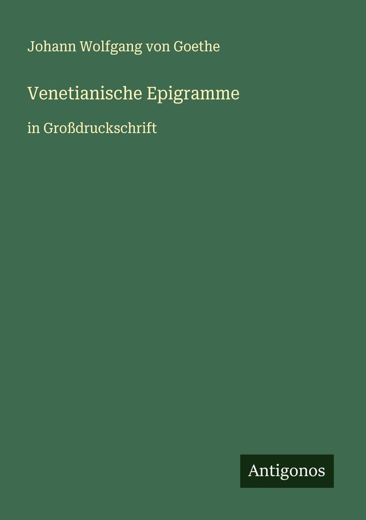 Venetianische Epigramme