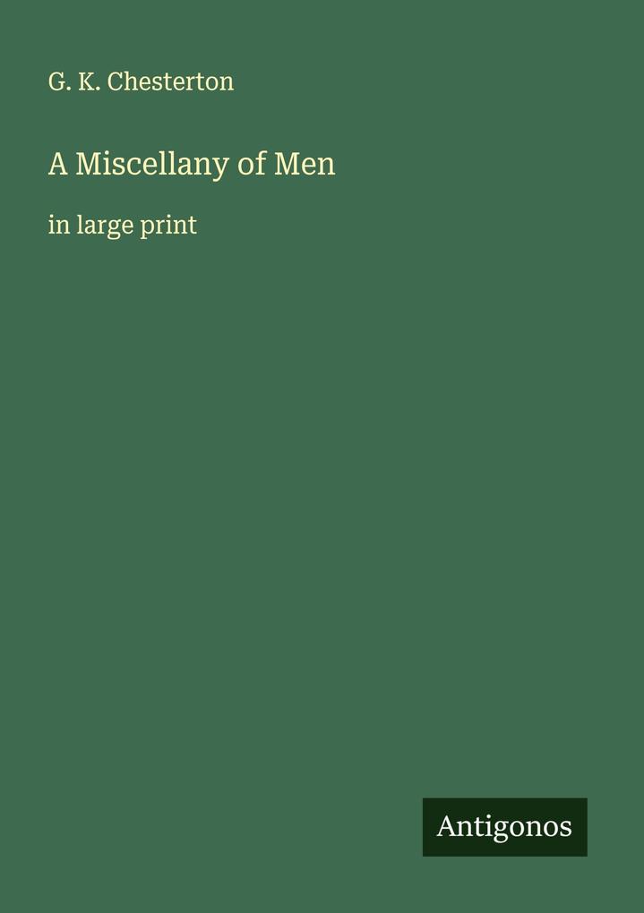 A Miscellany of Men
