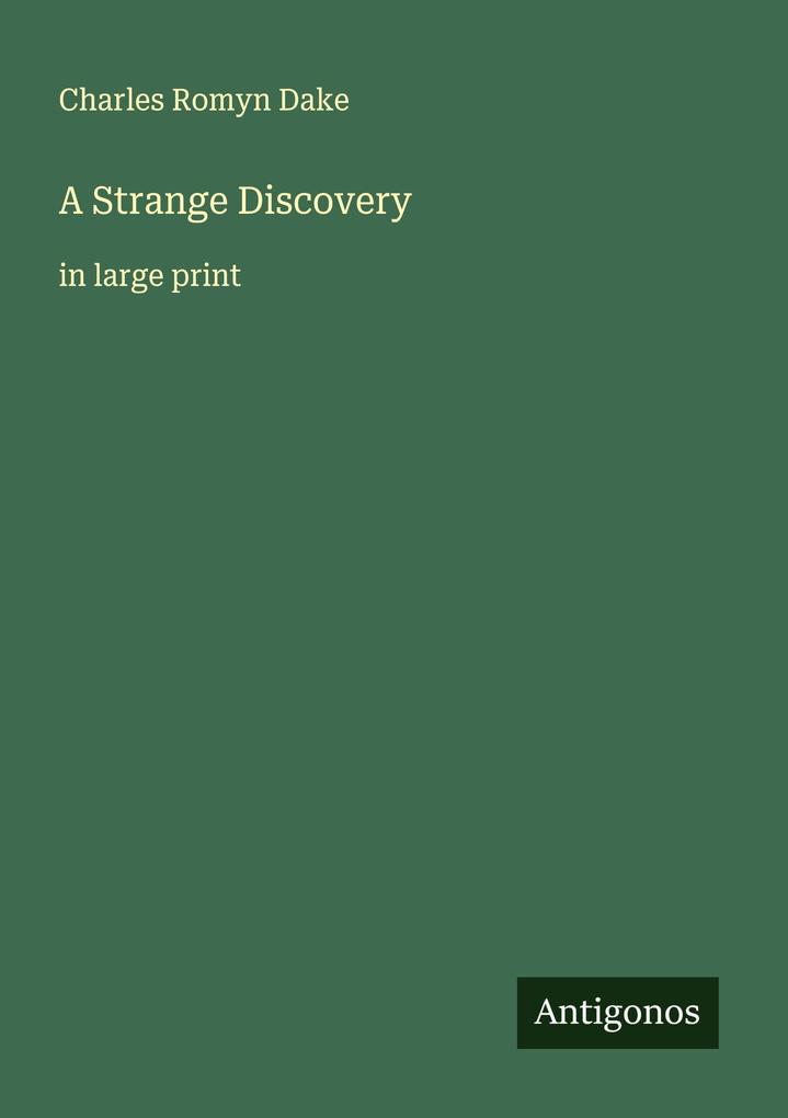 A Strange Discovery