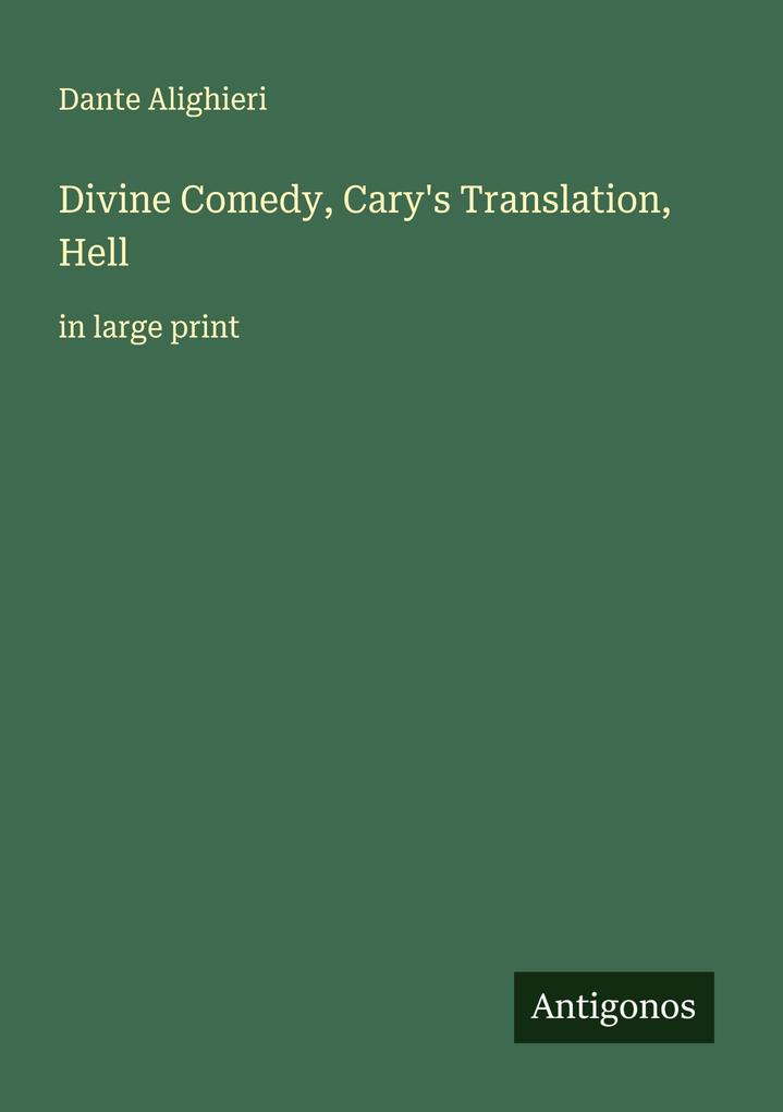 Divine Comedy Cary's Translation Hell
