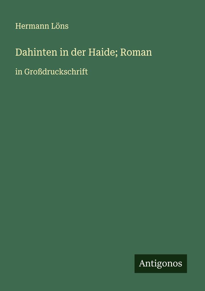 Dahinten in der Haide; Roman