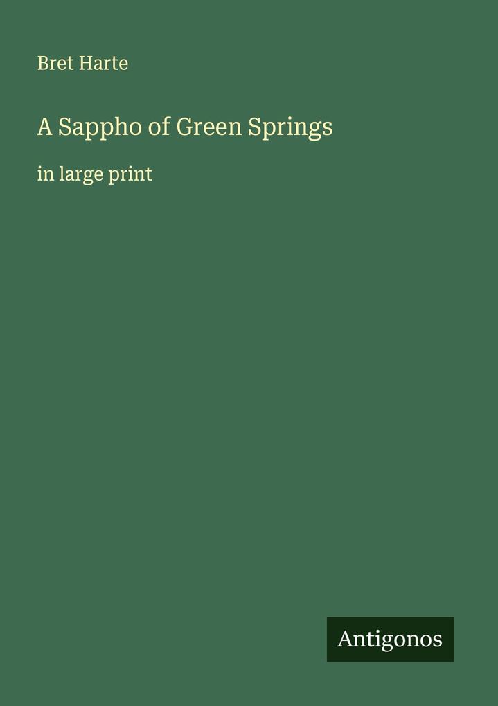 A Sappho of Green Springs