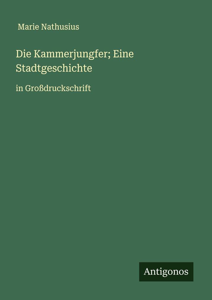 Die Kammerjungfer; Eine Stadtgeschichte
