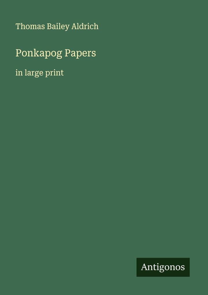 Ponkapog Papers