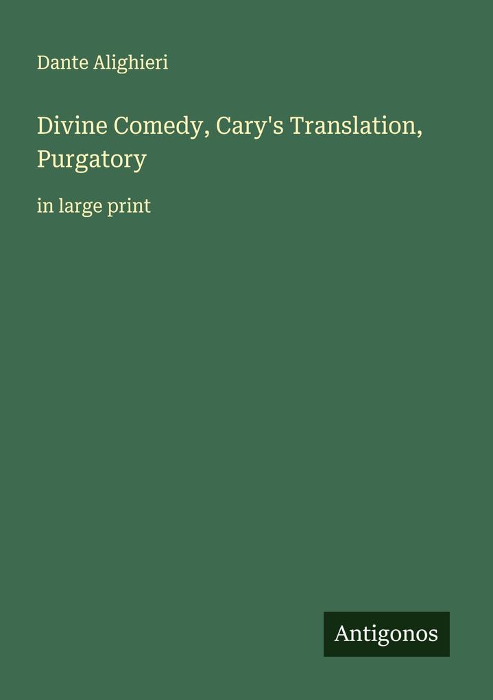 Divine Comedy Cary's Translation Purgatory