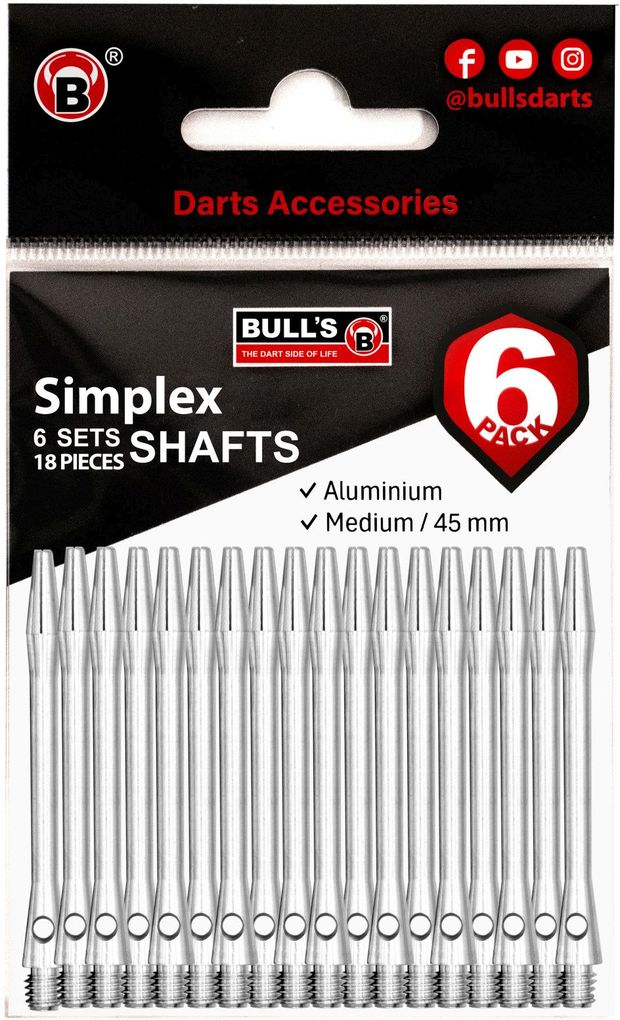 BULL'S 6P-Simplex Shaft m silber