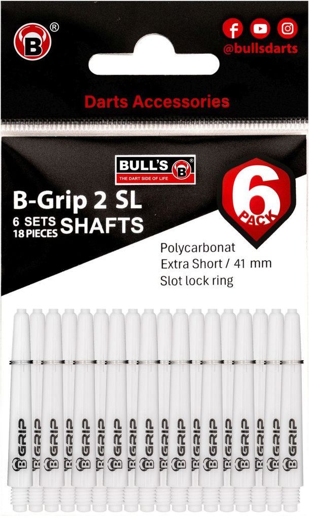 BULL'S 6P-B-Grip-2 SL Sh. s weiß