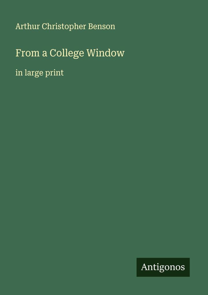 From a College Window