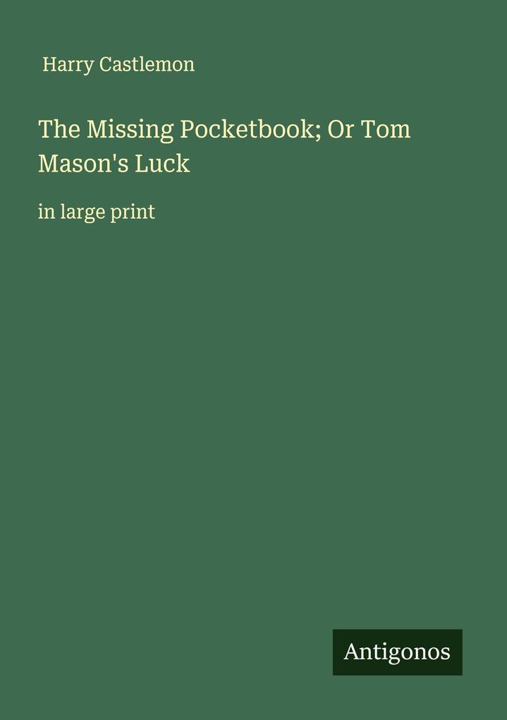 The Missing Pocketbook; Or Tom Mason's Luck