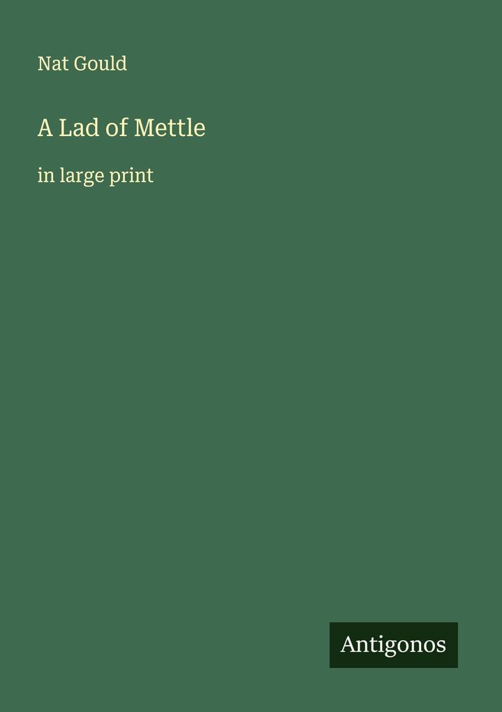 A Lad of Mettle