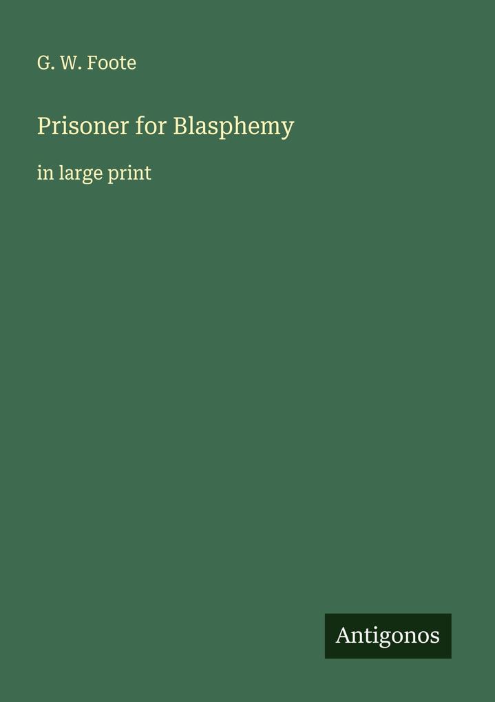 Prisoner for Blasphemy