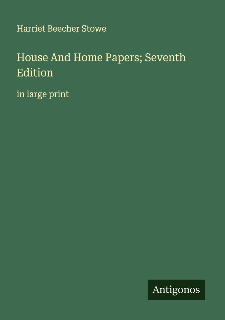 House And Home Papers; Seventh Edition