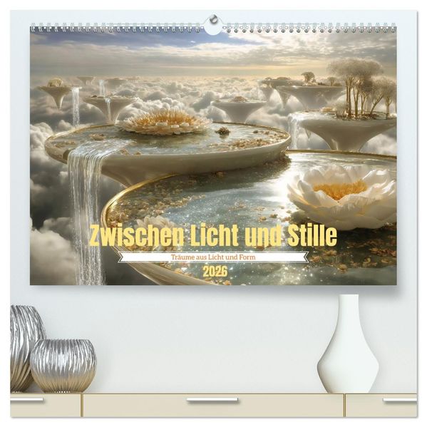 Zwischen Licht und Stille - Träume aus Licht und Form (hochwertiger Premium Wandkalender 2026 DIN A2 quer) Kunstdruck in Hochglanz