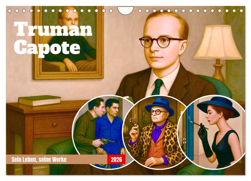 Truman Capote (Wandkalender 2026 DIN A4 quer) CALVENDO Monatskalender
