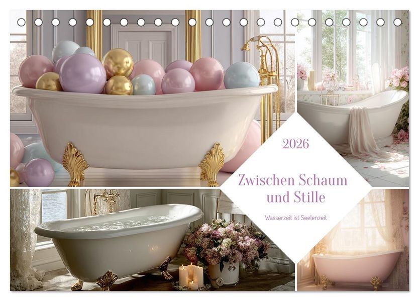 Zwischen Schaum und Stille (Tischkalender 2026 DIN A5 quer) CALVENDO Monatskalender