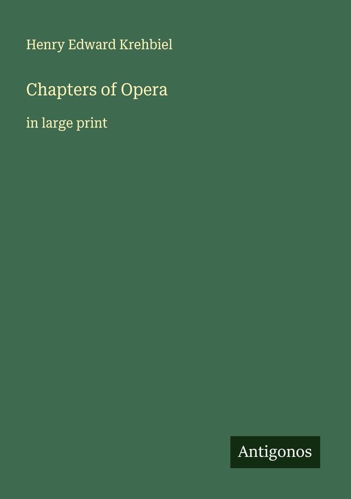 Chapters of Opera