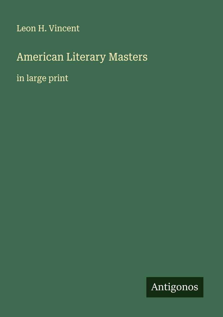 American Literary Masters