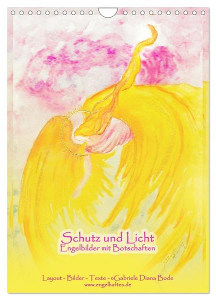 Schutz und Licht: Engelbilder mit Botschaften (Wandkalender 2026 DIN A4 hoch) CALVENDO Monatskalender