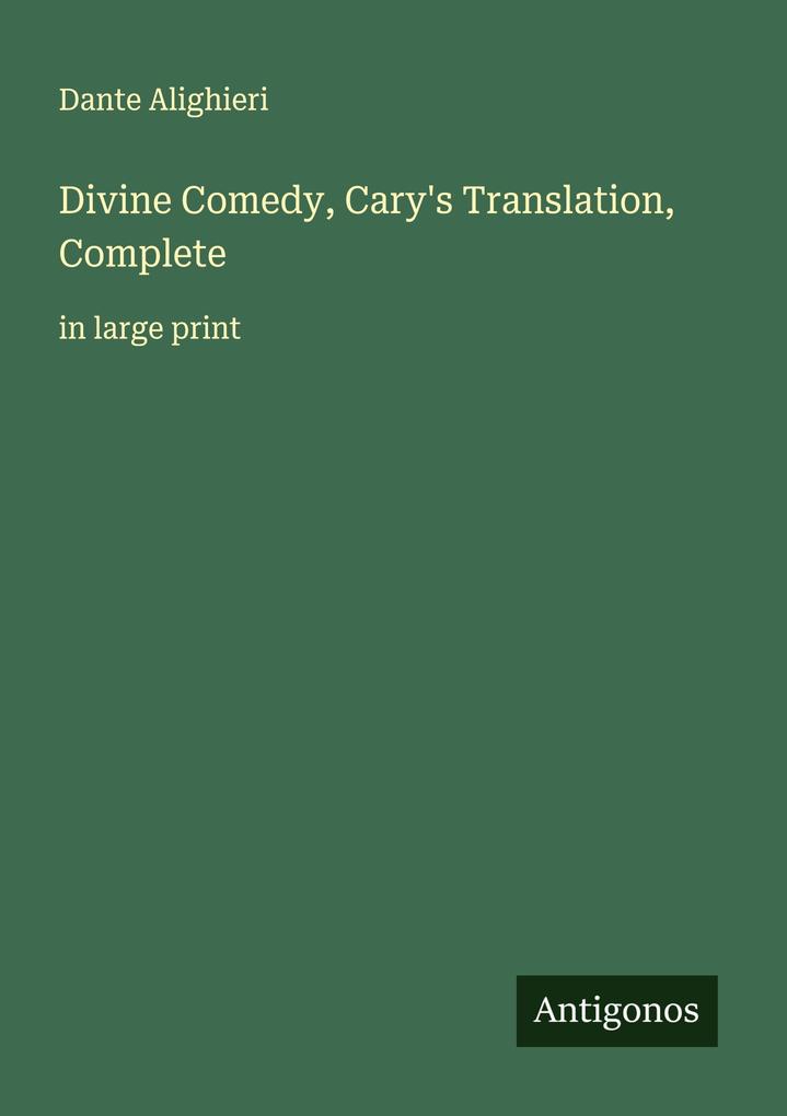 Divine Comedy Cary's Translation Complete