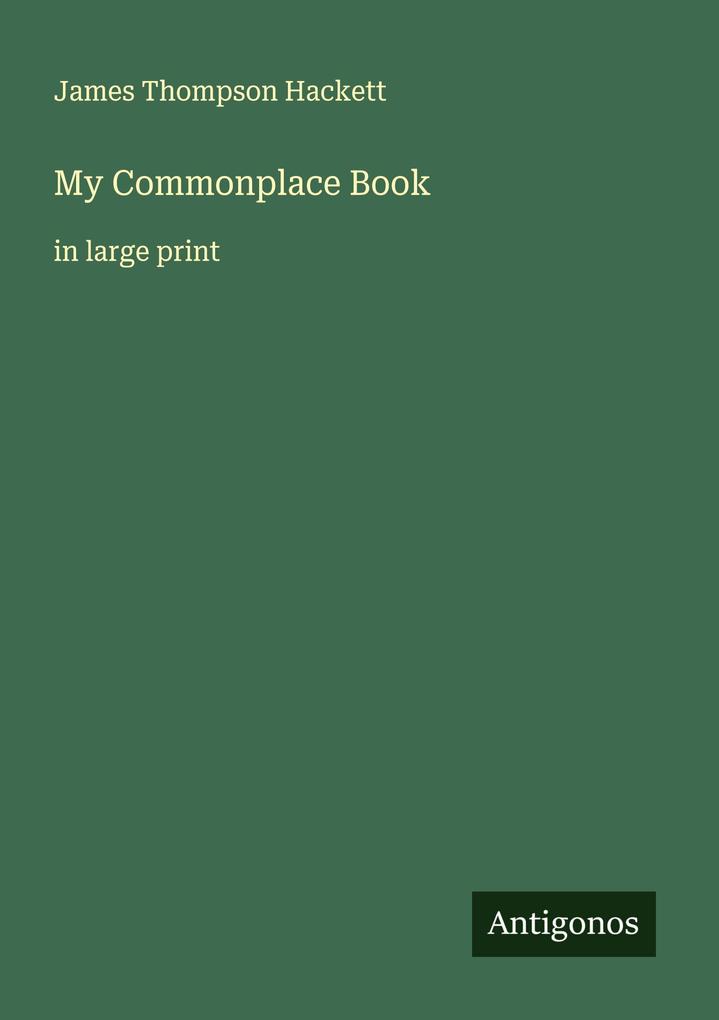 My Commonplace Book