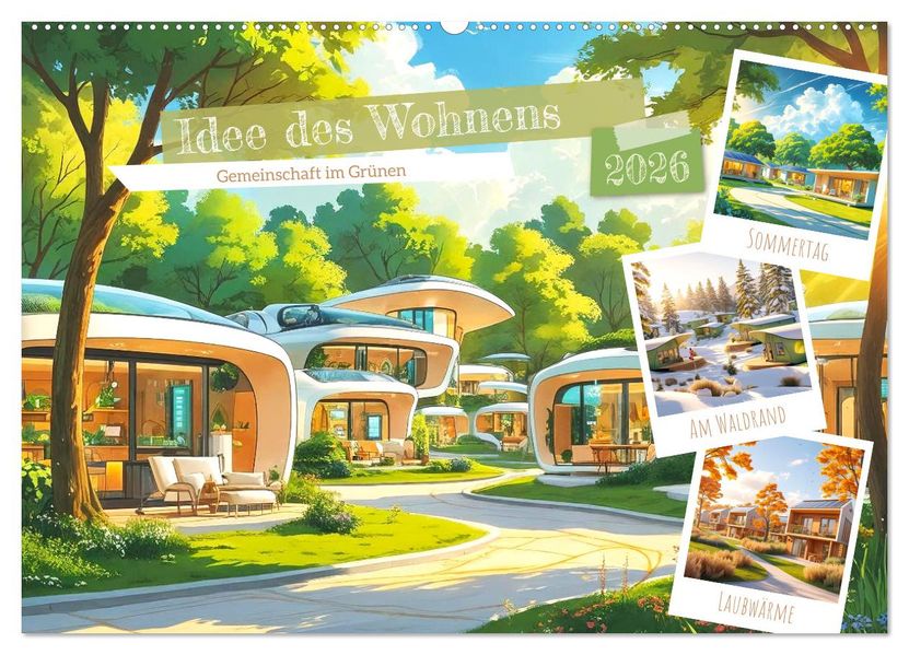 Idee des Wohnens (Wandkalender 2026 DIN A2 quer) CALVENDO Monatskalender
