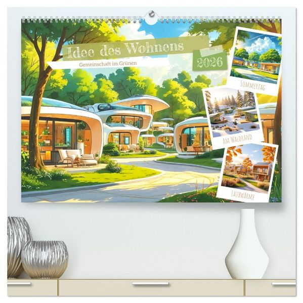 Idee des Wohnens (hochwertiger Premium Wandkalender 2026 DIN A2 quer) Kunstdruck in Hochglanz