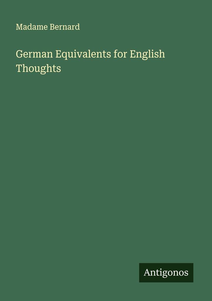German Equivalents for English Thoughts