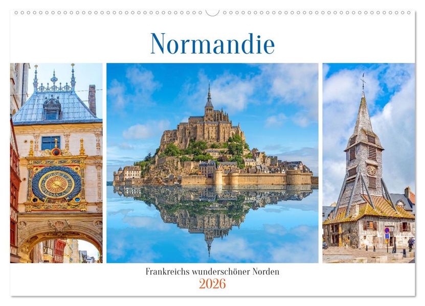 Normandie - Frankreichs wunderschöner Norden (Wandkalender 2026 DIN A2 quer) CALVENDO Monatskalender