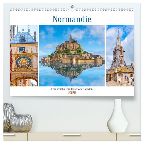 Normandie - Frankreichs wunderschöner Norden (hochwertiger Premium Wandkalender 2026 DIN A2 quer) Kunstdruck in Hochglanz