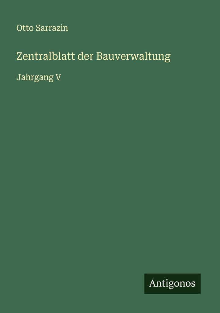 Zentralblatt der Bauverwaltung