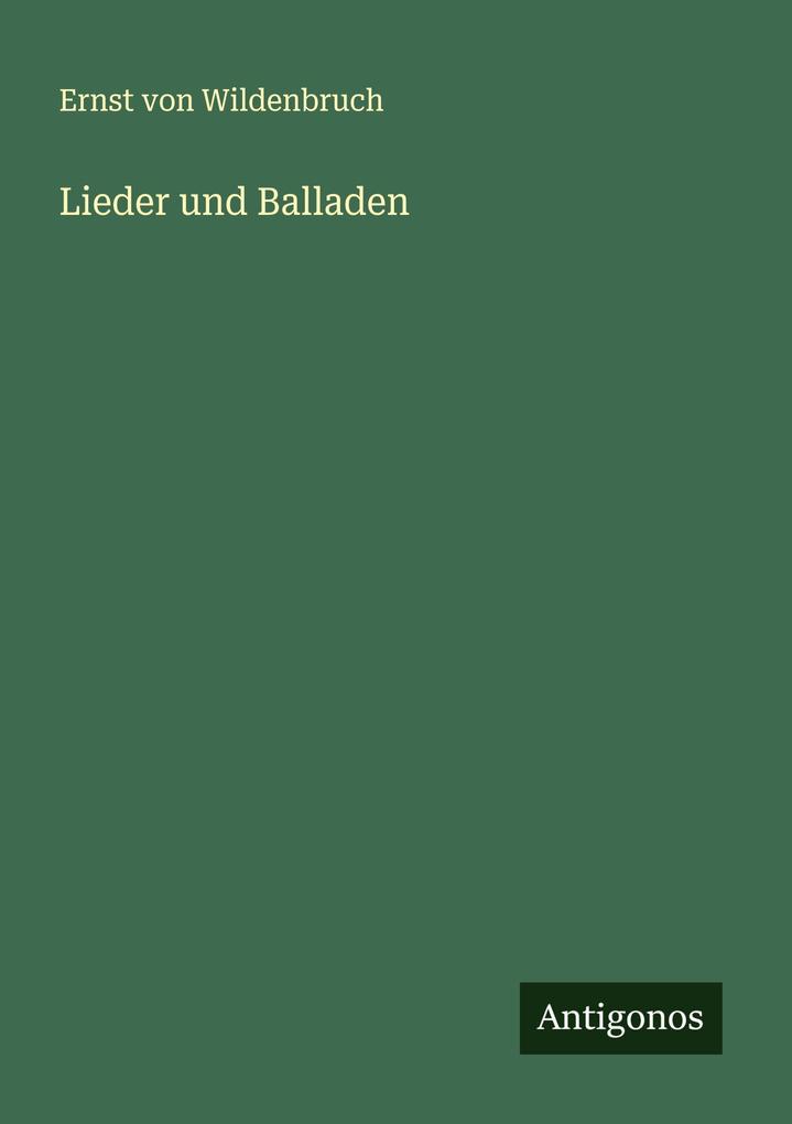 Lieder und Balladen