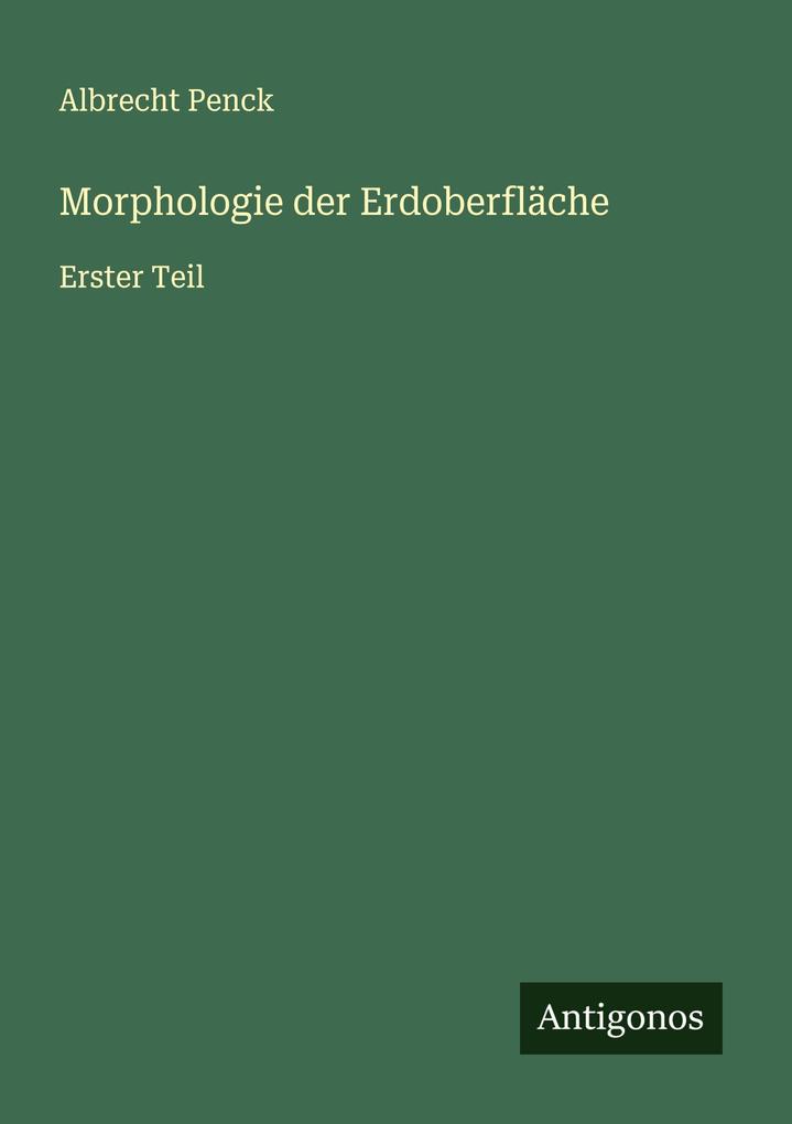 Morphologie der Erdoberfläche