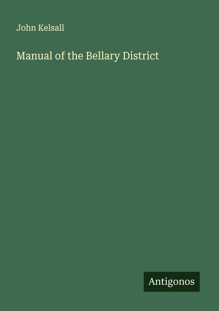 Manual of the Bellary District