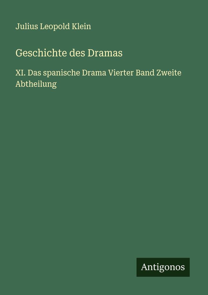 Geschichte des Dramas