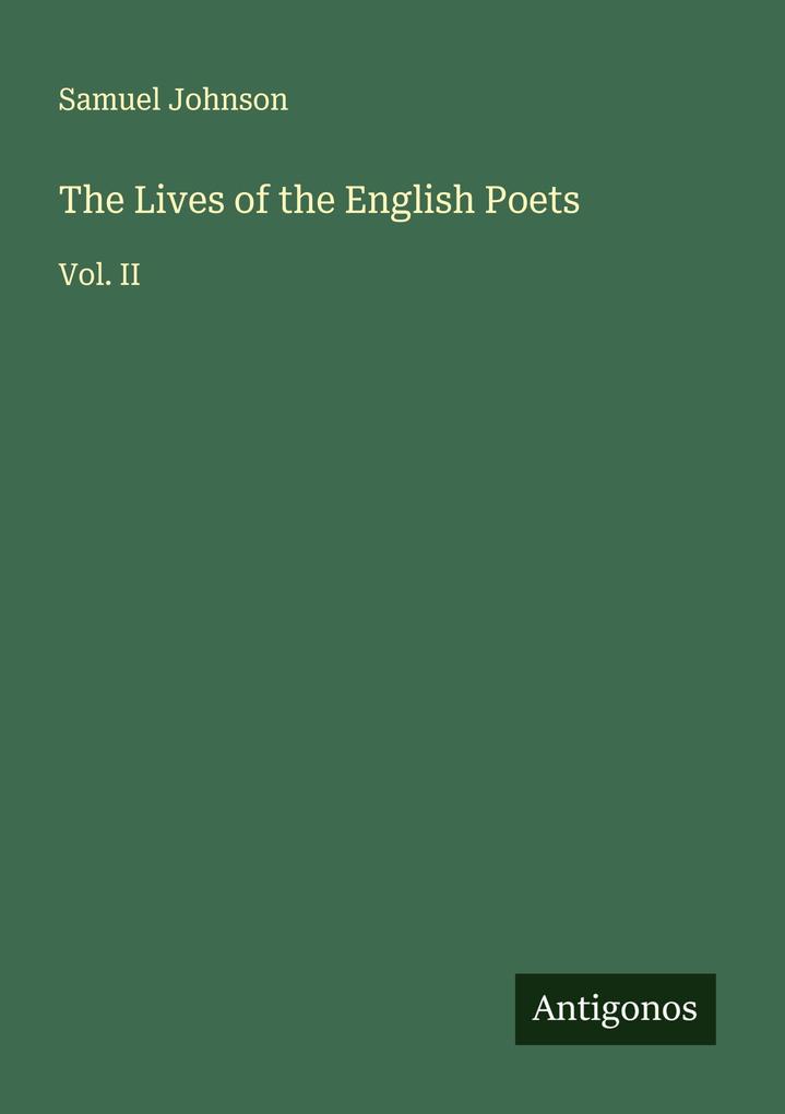The Lives of the English Poets