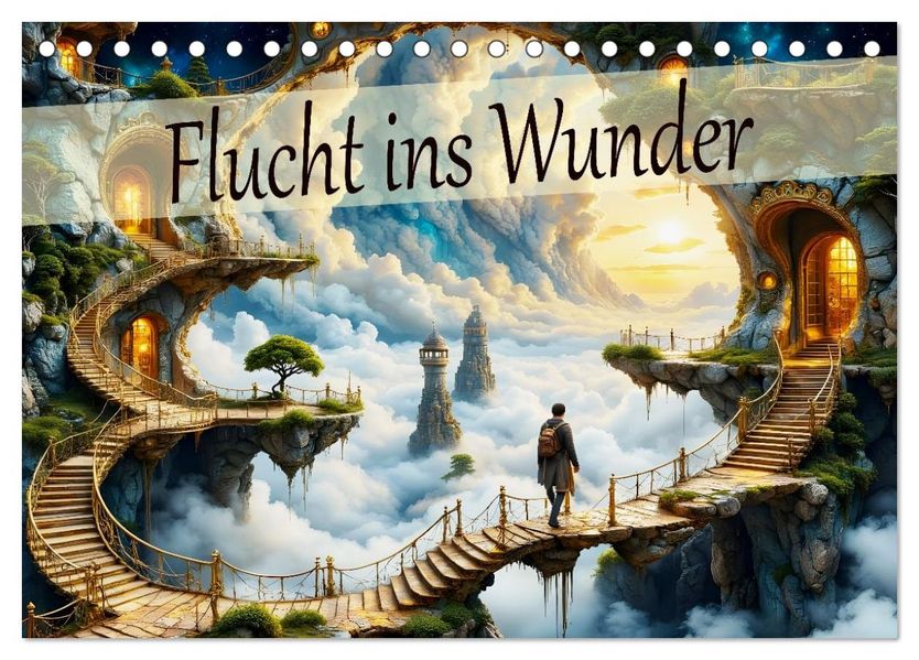 Flucht ins Wunder (Tischkalender 2026 DIN A5 quer) CALVENDO Monatskalender