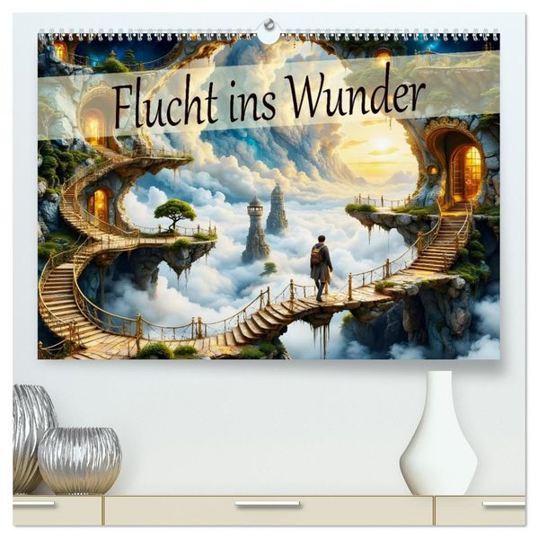 Flucht ins Wunder (hochwertiger Premium Wandkalender 2026 DIN A2 quer) Kunstdruck in Hochglanz