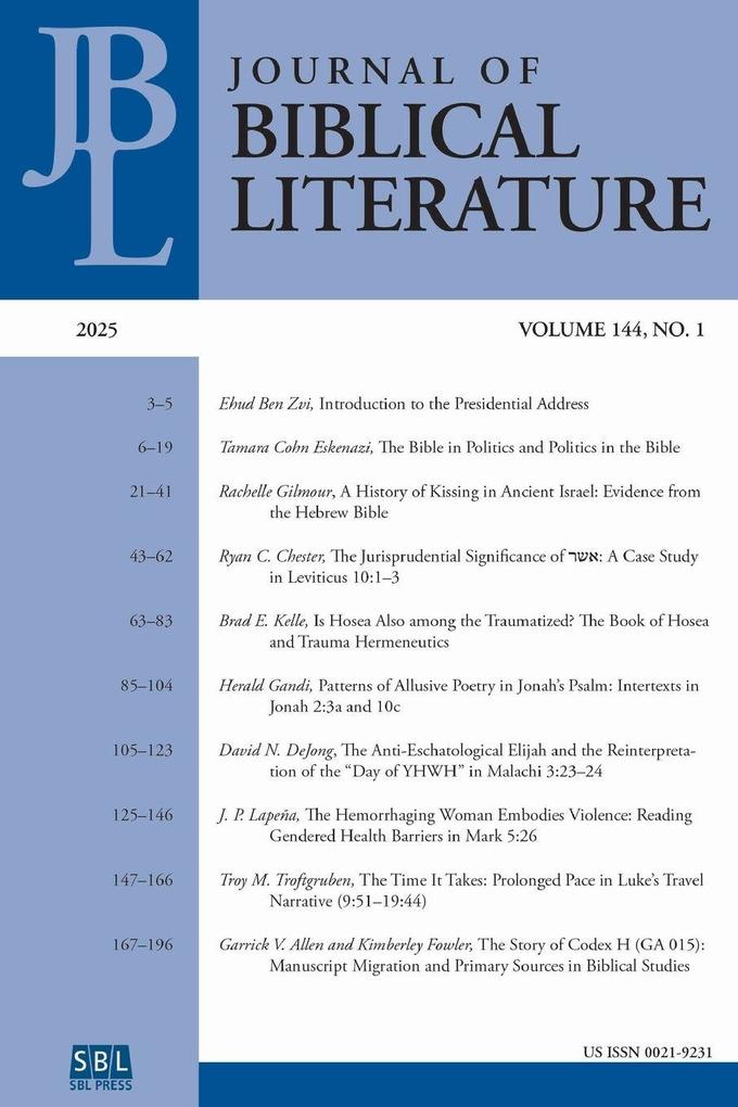 Journal of Biblical Literature 144.1 (2025)