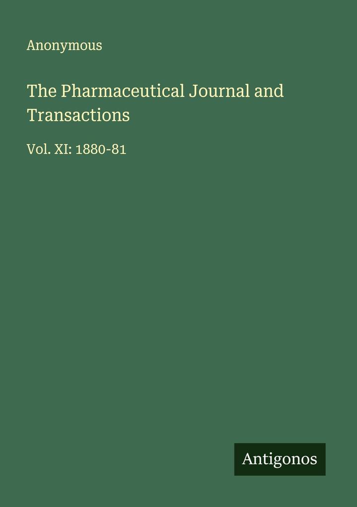 The Pharmaceutical Journal and Transactions