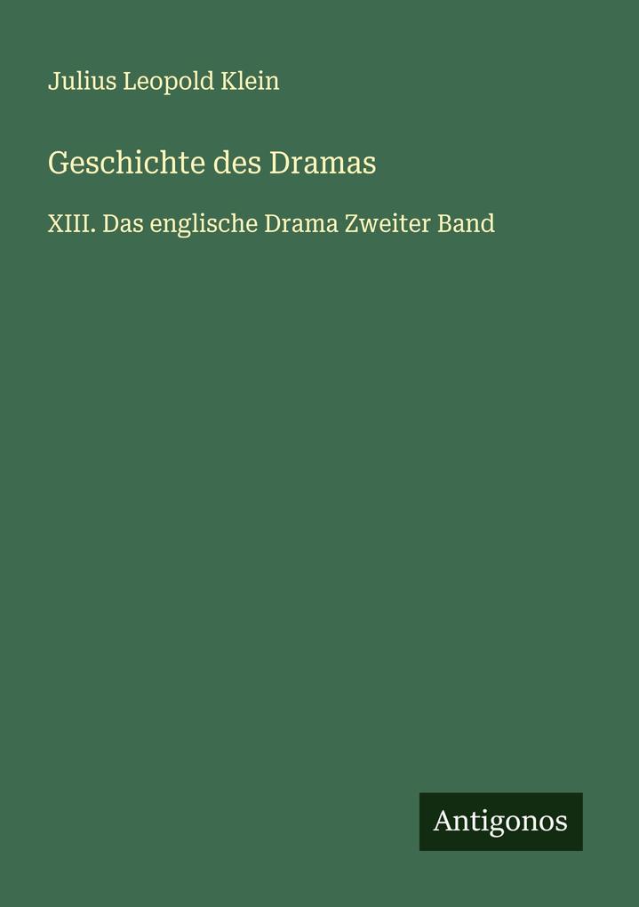 Geschichte des Dramas