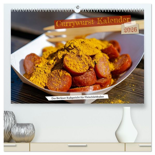 Currywurst Kalender - Das Berliner Kultgericht für Fleischliebhaber (hochwertiger Premium Wandkalender 2026 DIN A2 quer) Kunstdruck in Hochglanz