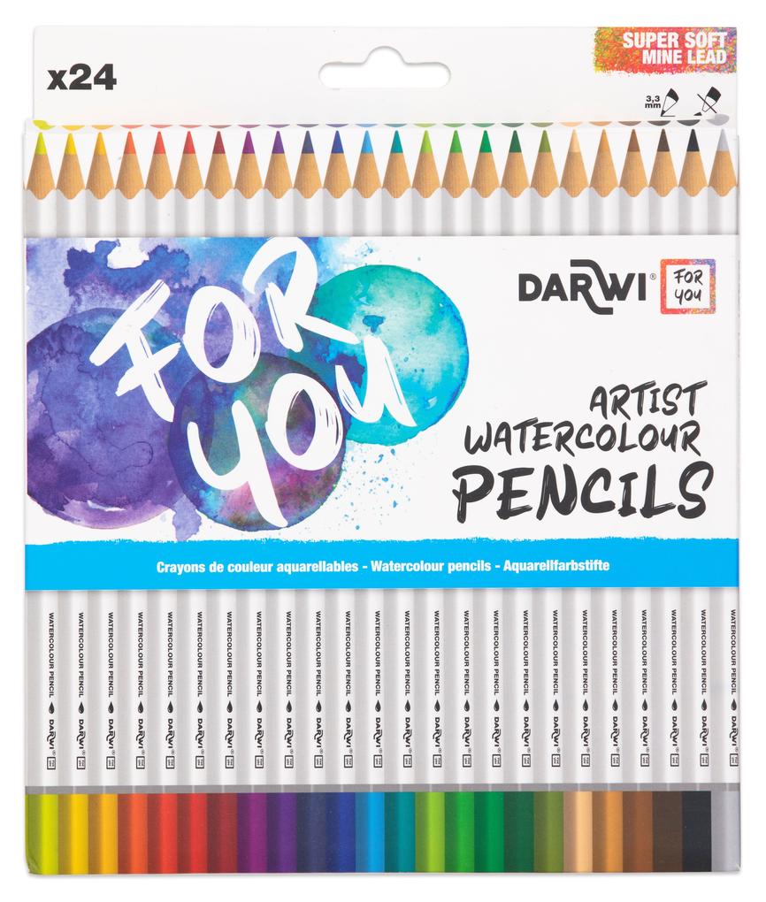 Darwi For You Schachtel mit 24 Aquarellfarbstiften