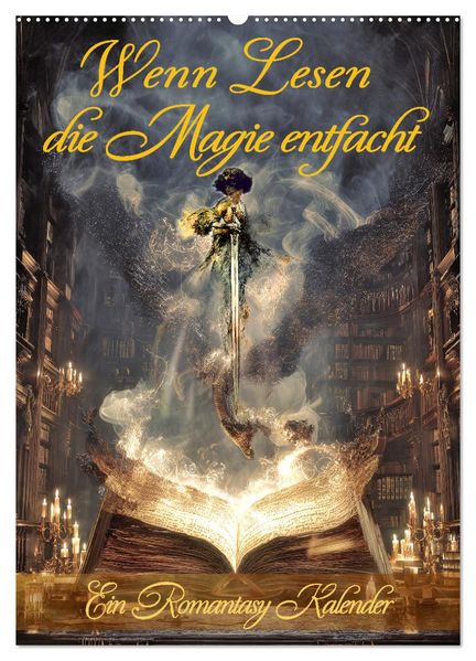 Wenn Lesen die Magie entfacht (Wandkalender 2026 DIN A2 hoch) CALVENDO Monatskalender