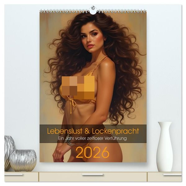 Lebenslust & Lockenpracht (hochwertiger Premium Wandkalender 2026 DIN A2 hoch) Kunstdruck in Hochglanz