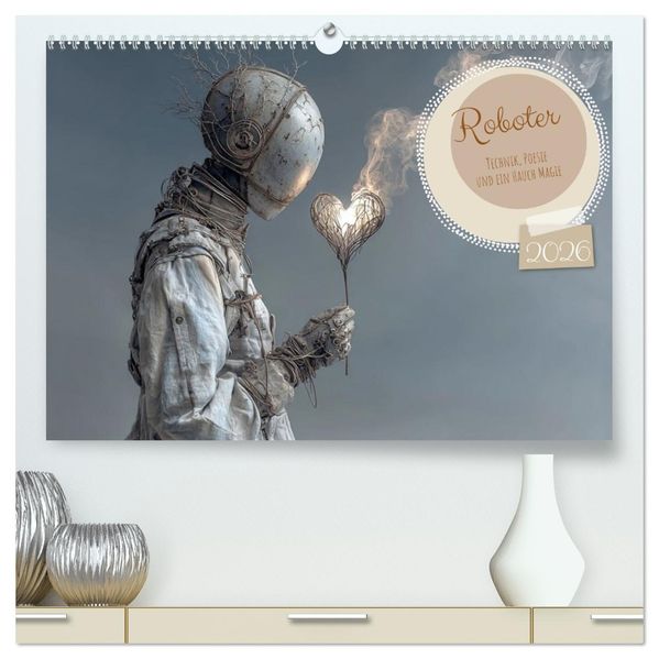 Roboter - Technik Poesie und ein Hauch Magie (hochwertiger Premium Wandkalender 2026 DIN A2 quer) Kunstdruck in Hochglanz