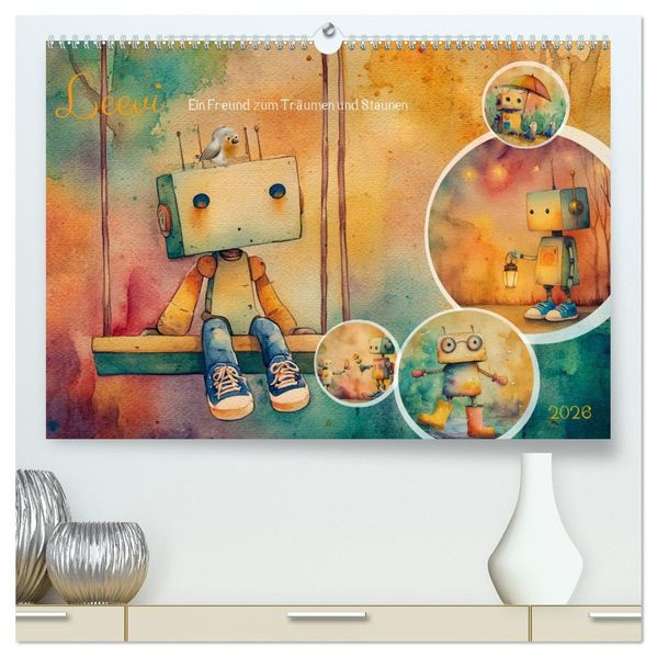 Leevi - Ein Freund zum Träumen und Staunen (hochwertiger Premium Wandkalender 2026 DIN A2 quer) Kunstdruck in Hochglanz