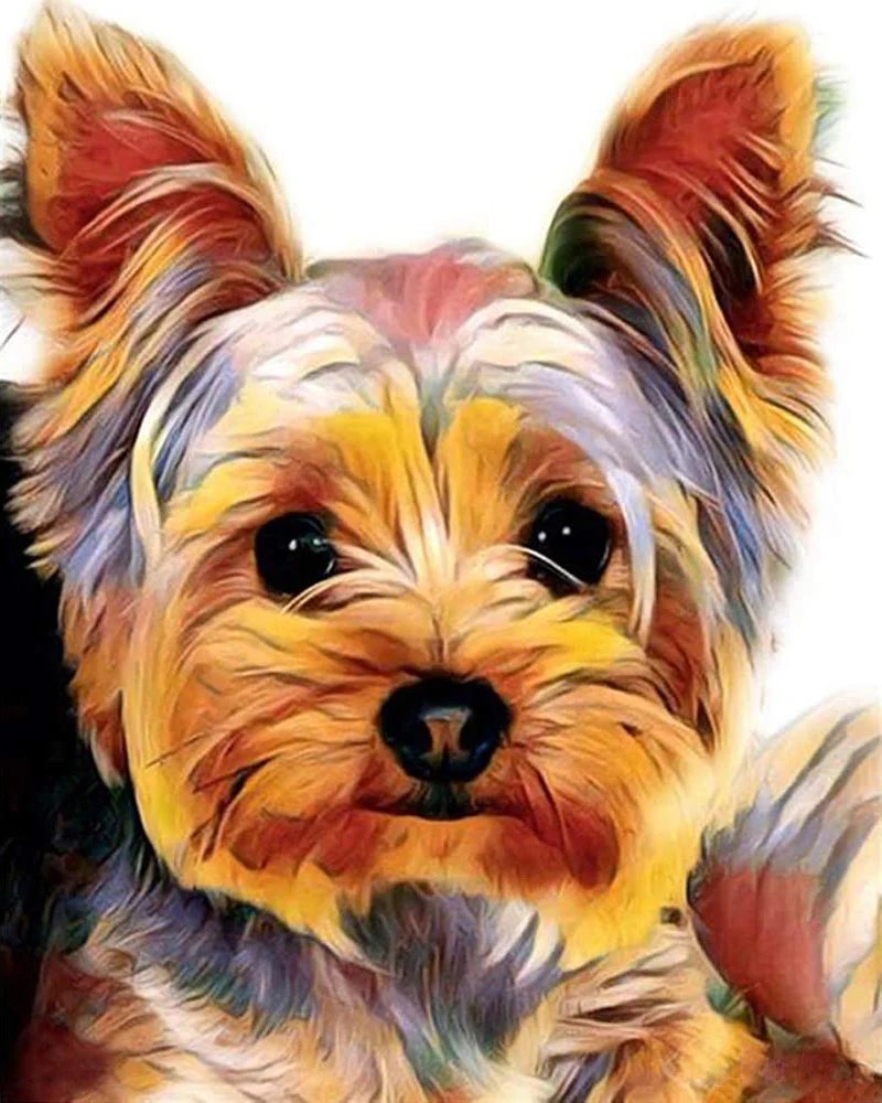 Figured'Art Kreuzstich 32x40cm Yorkshire Terrier